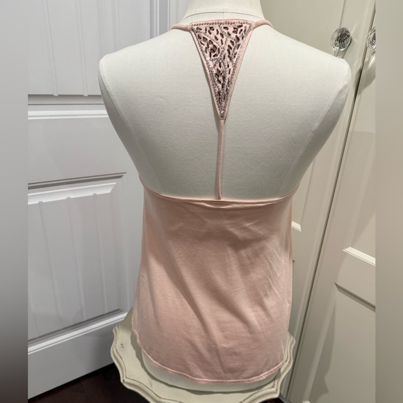 Victoria's Secret Women’s Sz Large Pink Bra Top w/Built-in Bra Cups Beading - Picture 5 of 12